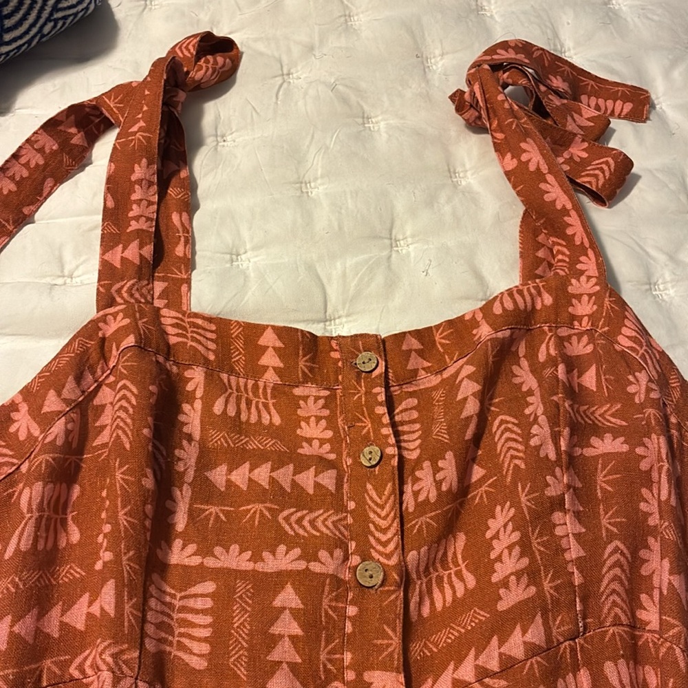 Faherty size M summery linen maxi dress - Picture 2 of 3